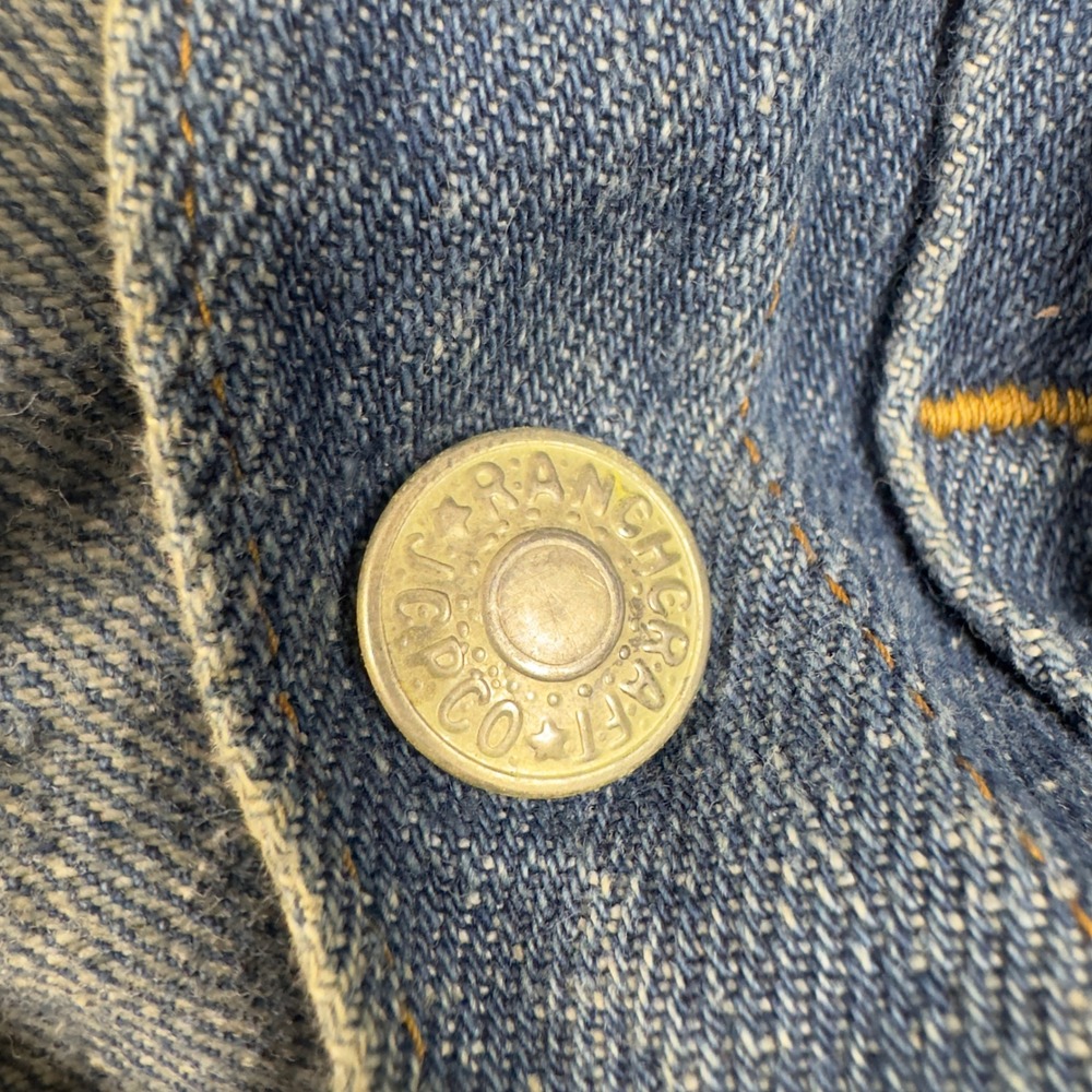 Vtg Ranchcraft Denim Jacket Boys Youth L Selvedge JCPenney Type II Style 50s 60s - Picture 11 of 15